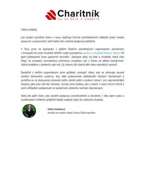 Charitník listopad 2025 Charitník listopad 2025